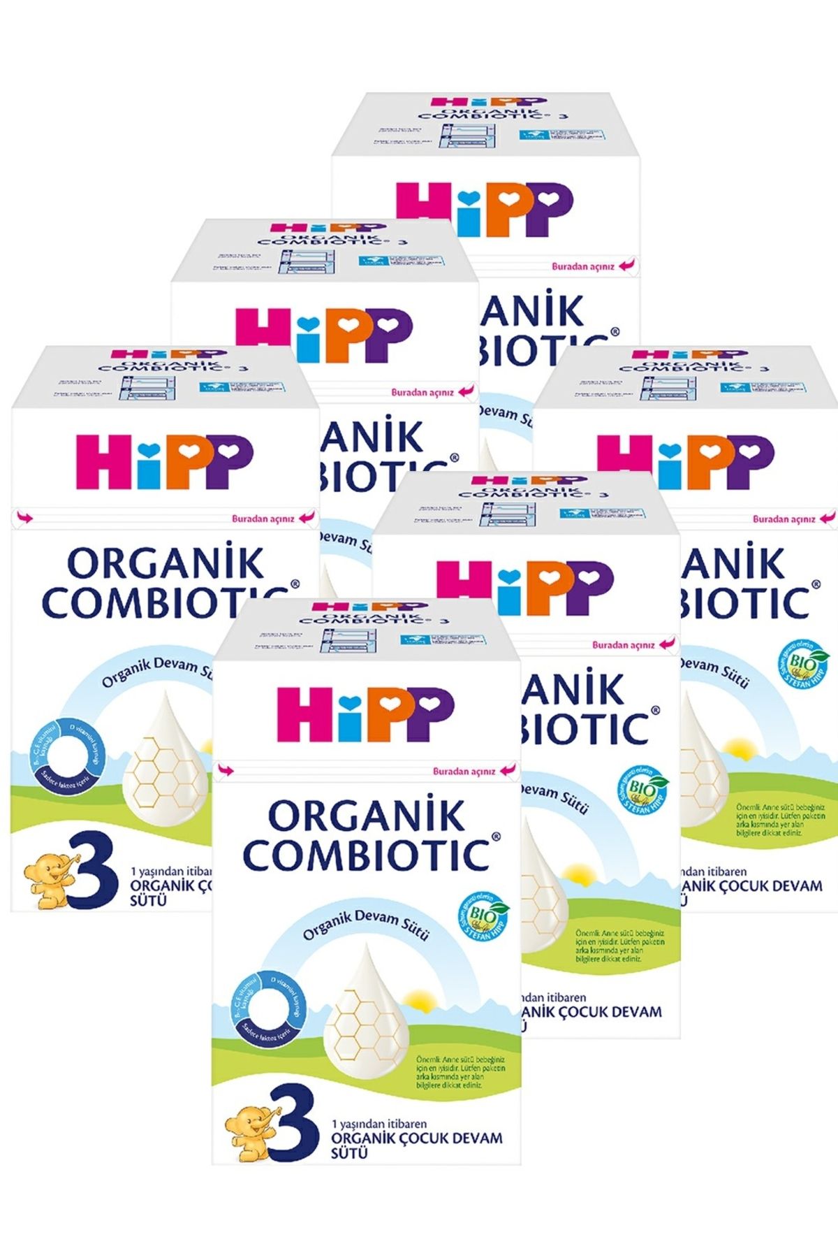Hipp 3 Organik Devam Sütü Combiotic 800 gr X 6 Adet