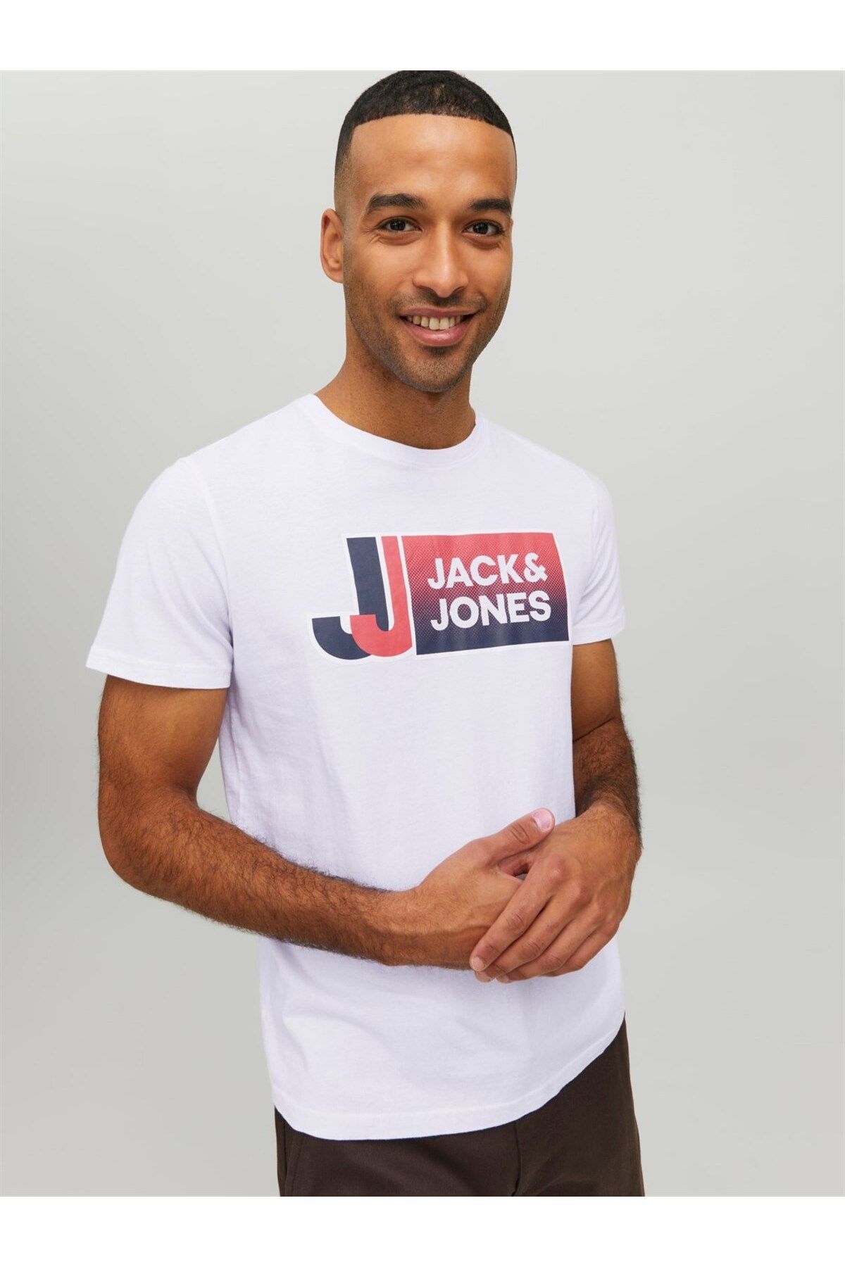 Jack & Jones Jack&jones Jcologan Tee Ss Crew Neck Ss23 Sn Erkek T-shirt 12228078