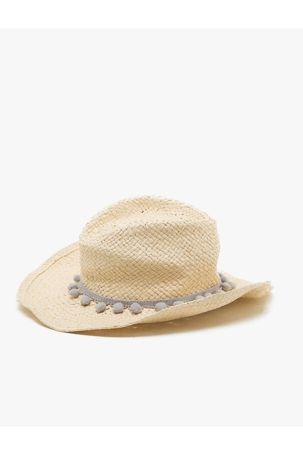 Koton Ponpon Detaylı Hasır Şapka