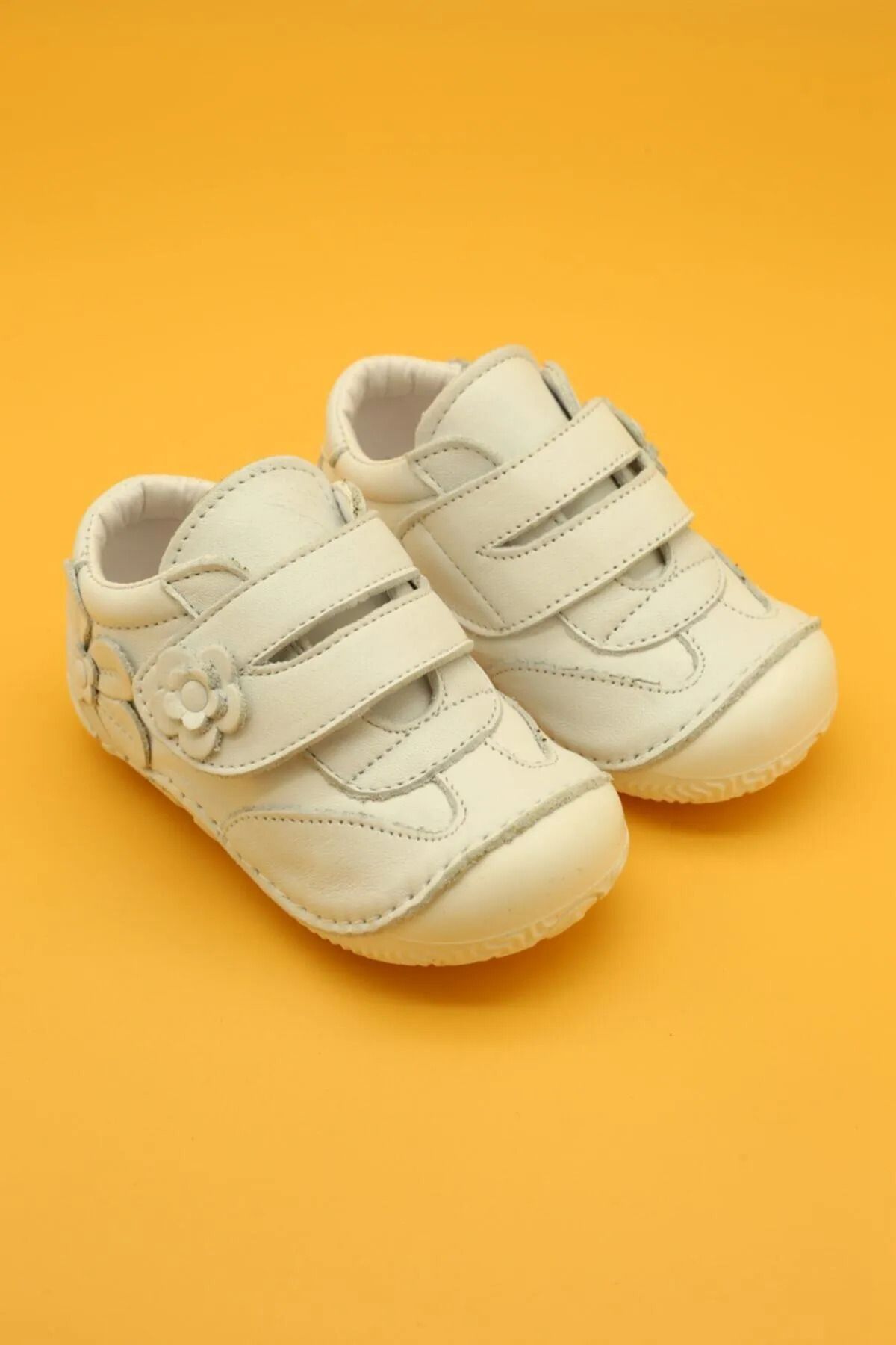 Db Kids Kız Bebek Beyaz Hakiki Deri Ortopedik ilk Adım  Ayakkabısı B110