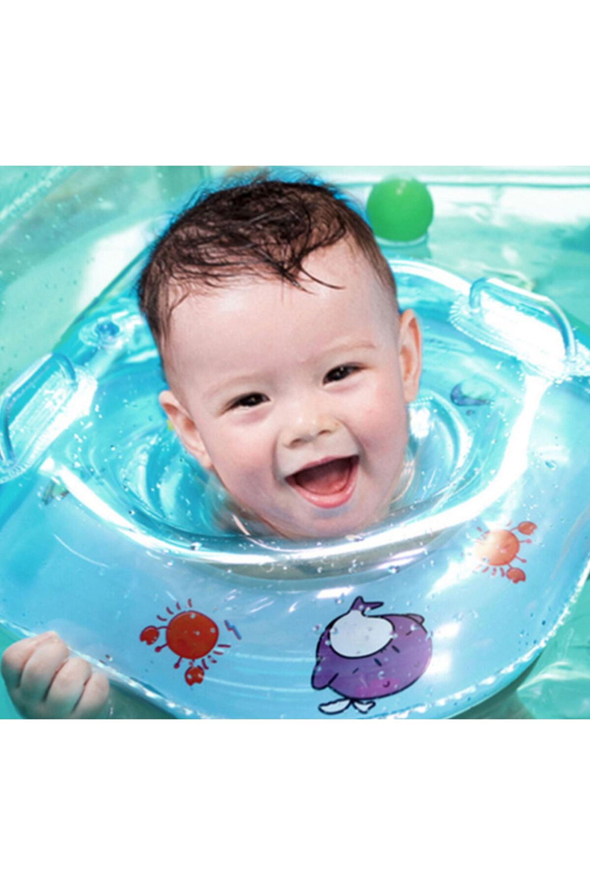 Bestway Erkek Bebek Yüzme Boyun Simidi Emniyet Kilitli Mavi Renk