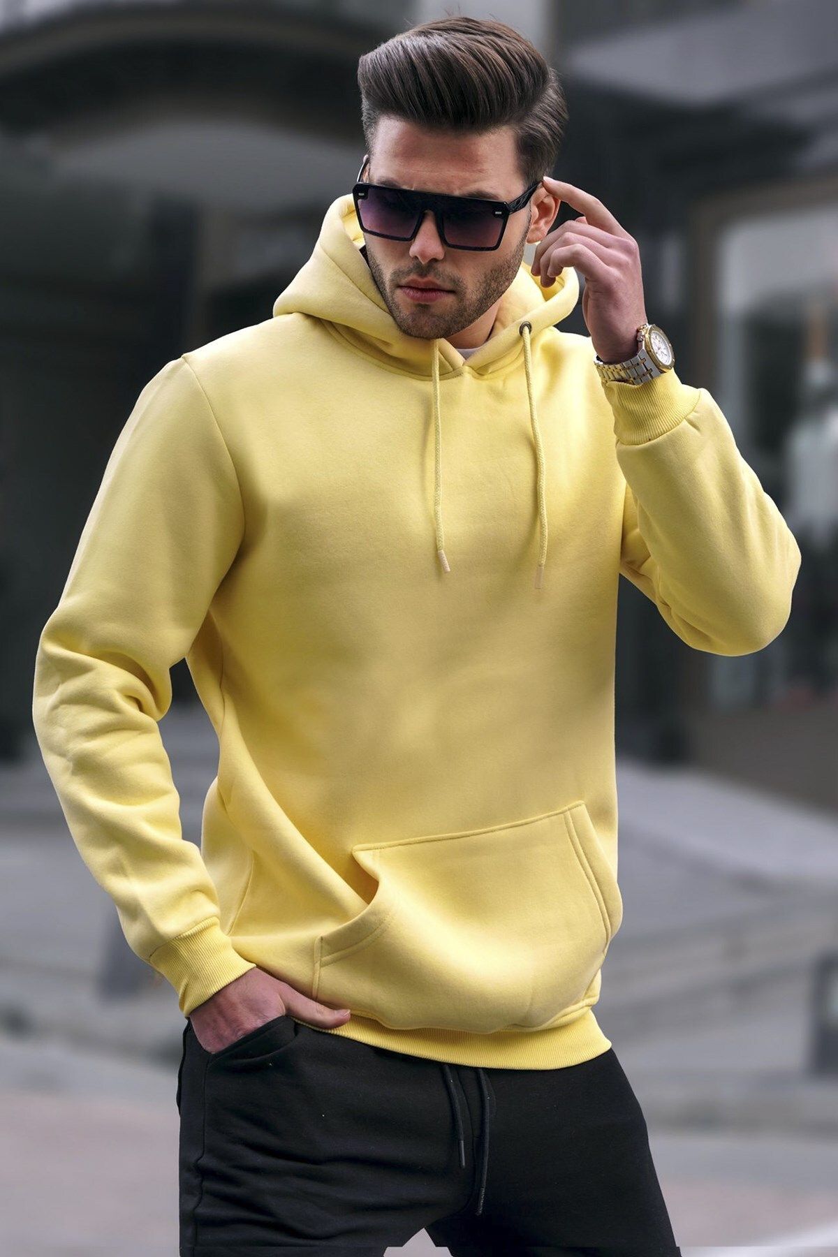 Madmext Sarı Erkek Sweatshirt 5339