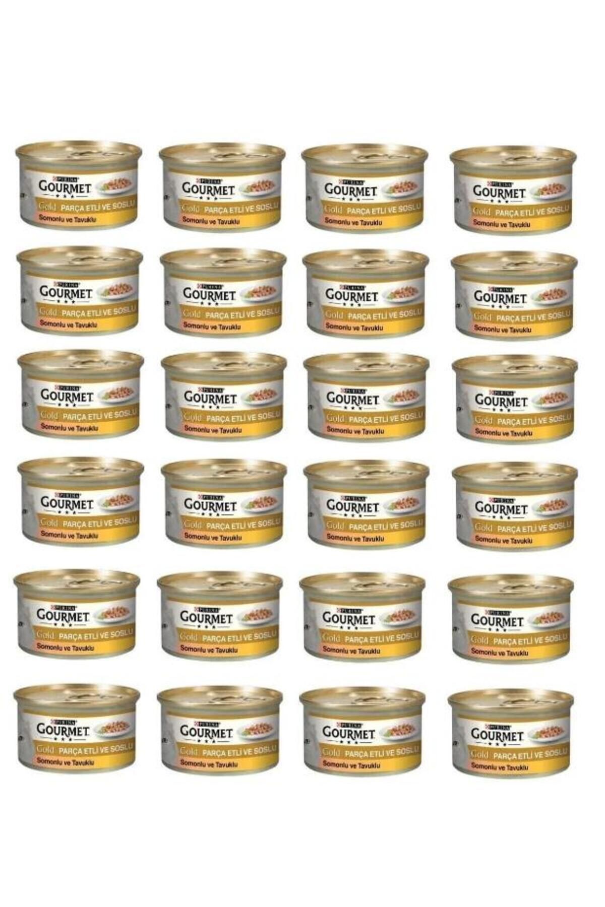 Gourmet Gold Somon Ve Tavuklu Kedi Konservesi 85 Gr*24 Adet