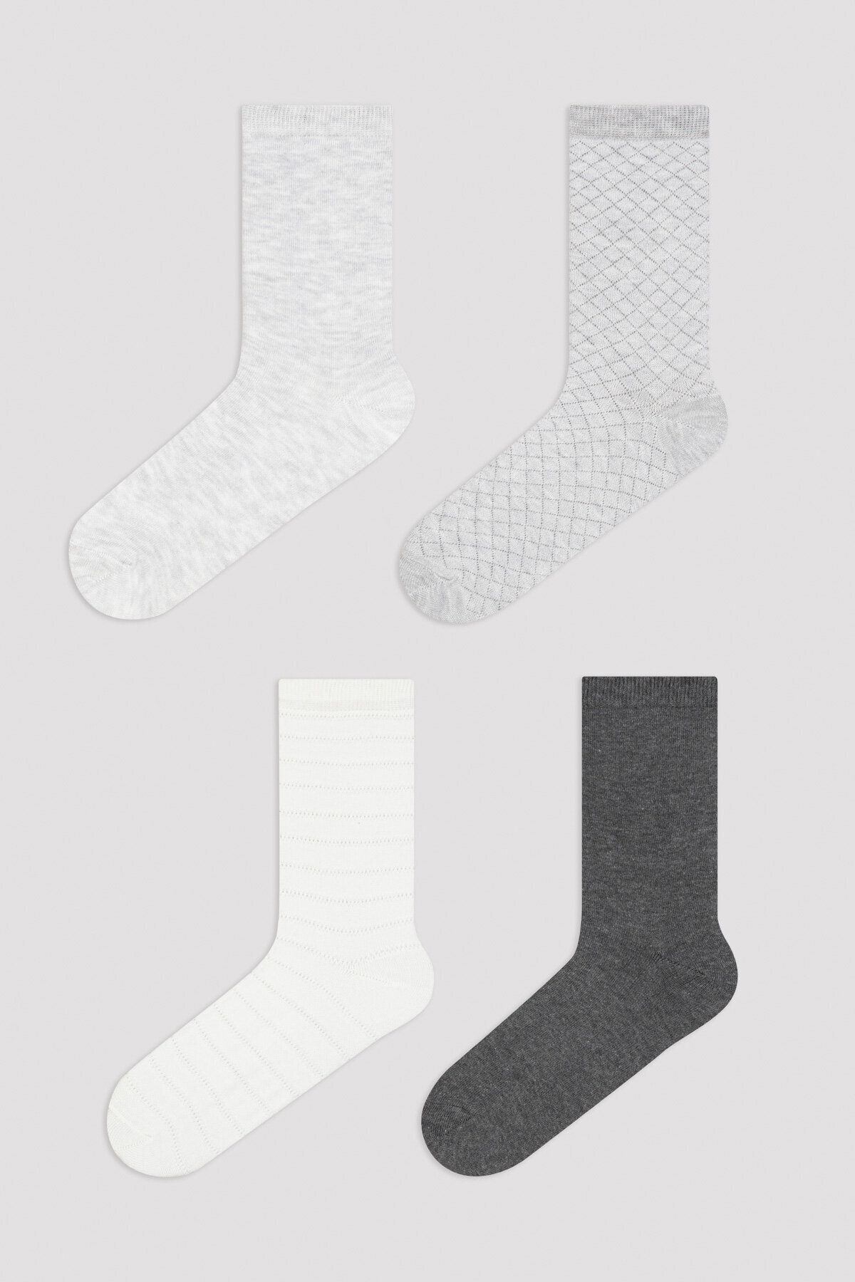 Penti Gri 4'lü Soket Çorap