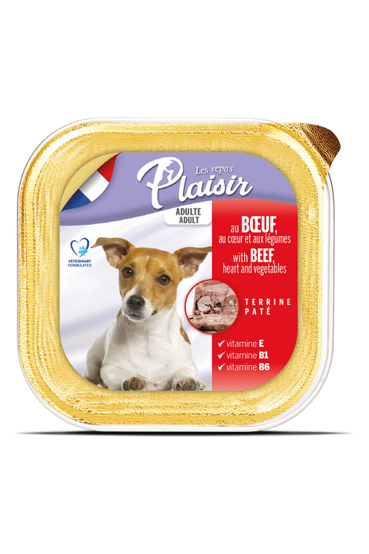 Plaisir Pate 150 gr Sığır Etli Yaş Köpek Maması 22 Adet