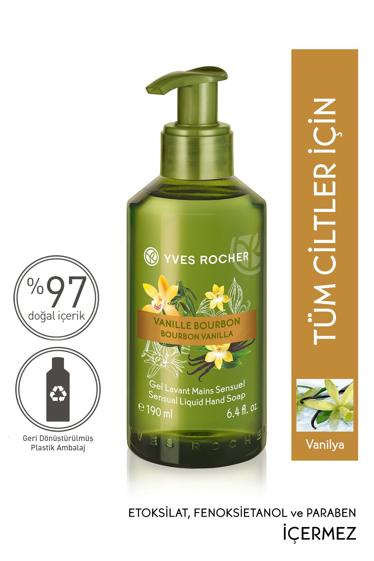 Yves Rocher Sıvı Sabun- Egzotik Vanilya- 190ml-50193
