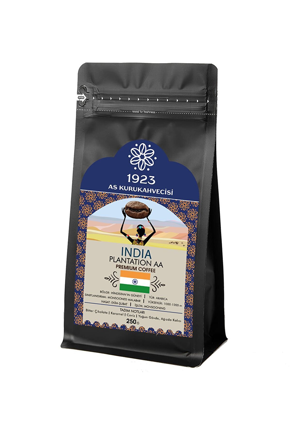 AS Kurukahvecisi India Plantation Aa Filtre Kahve 250 Gr.