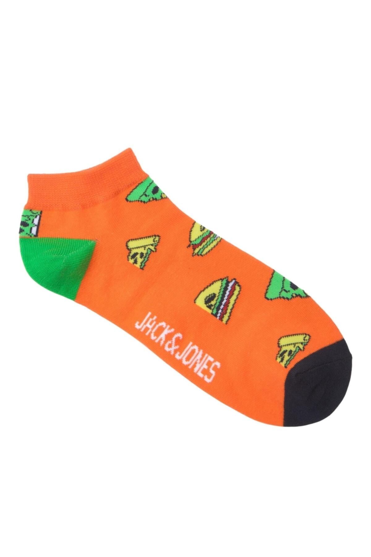 Jack & Jones Jack Jones Flash Food Short Sock Erkek Turuncu Çorap 12209456-23