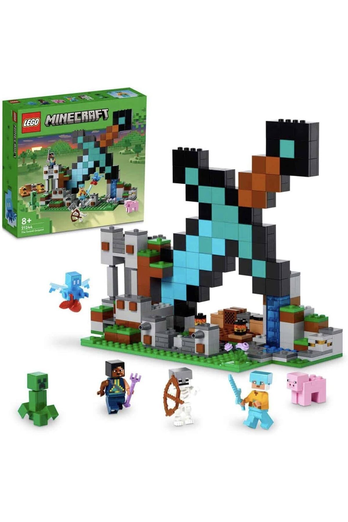 LEGO ® Minecraft® Kılıç Üssü 21244 - 8 Yaş ve Üzeri Çocuklar için Oyuncak Yapım Seti (427 Parça)