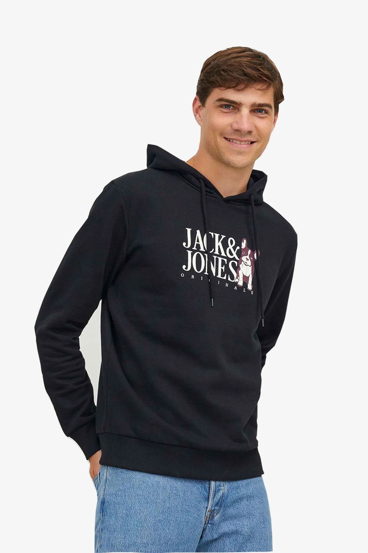 Jack & Jones Jorbeware Sweat Hood Fst Erkek Siyah Sweatshirt 12244219-black