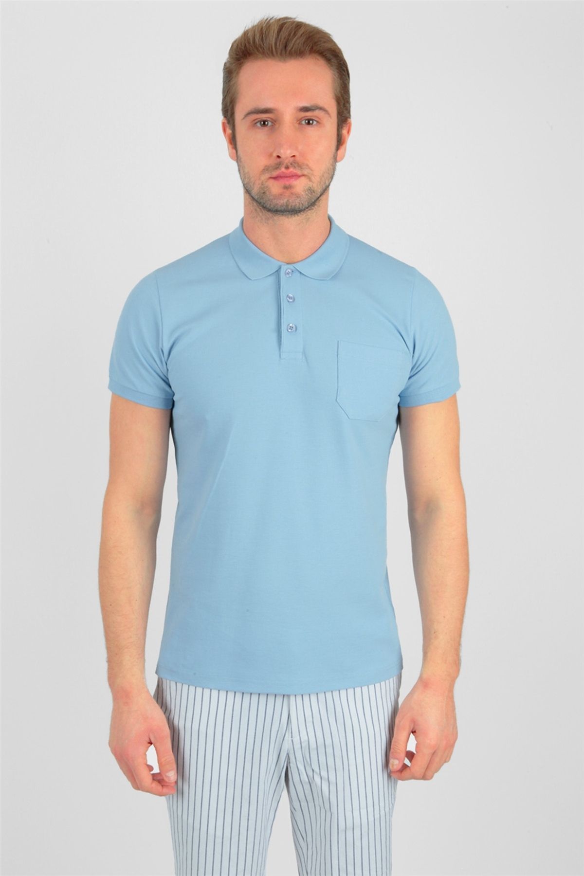 Centone Mavi Comfort Fit Polo Yaka T-shirt