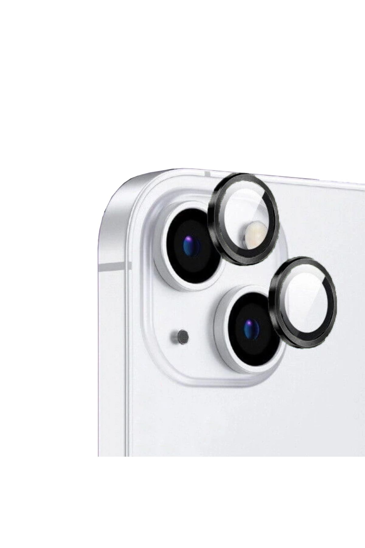 CEPCASE Apple iPhone 13 Kamera Lens Koruyucu Exclusive Premium Sapphire Tak Yapıştır Lens Koruma