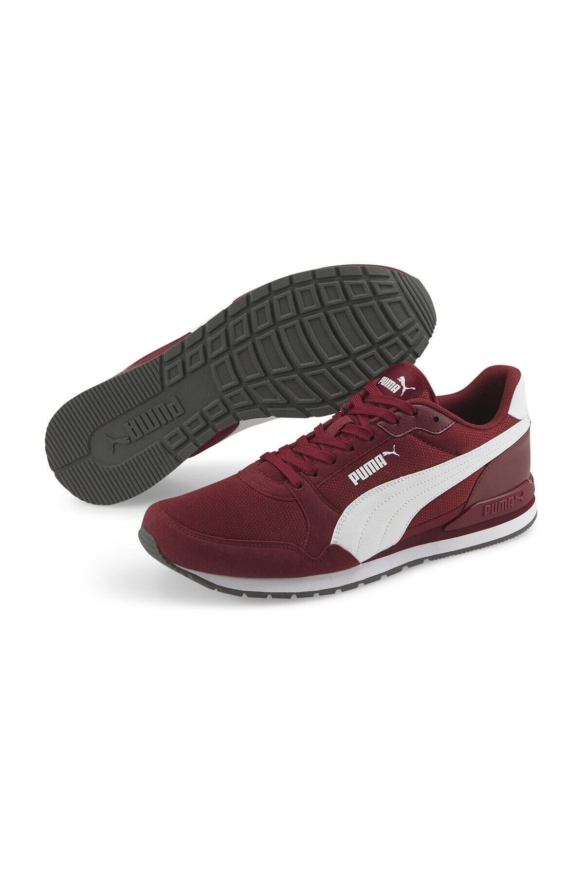 Puma 38464004 St Runner V3 Mesh Erkek Günlük Ayakkabı Bordo