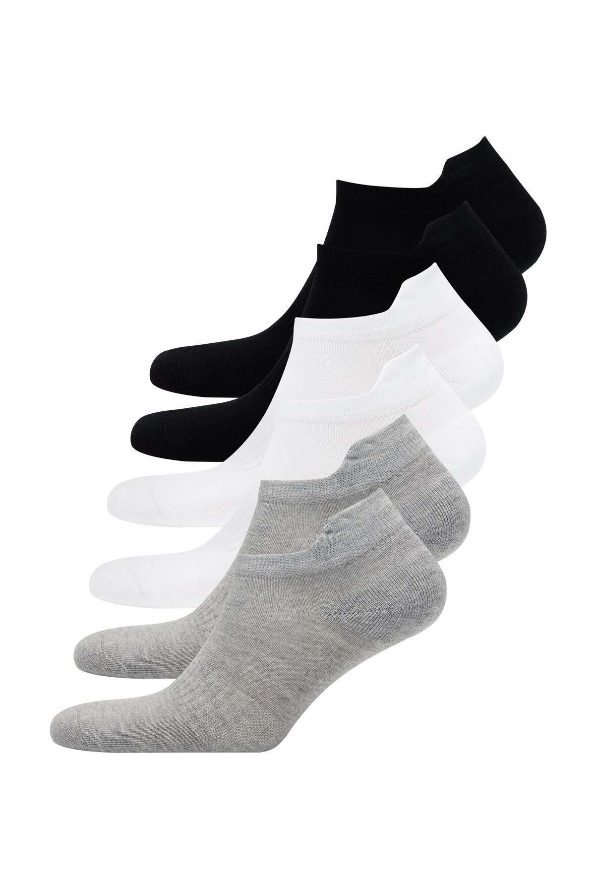 WESTMARK LONDON 6’lı Siyah Beyaz Gri Pamuk Karışımlı Erkek Çorap Seti RUNNING
