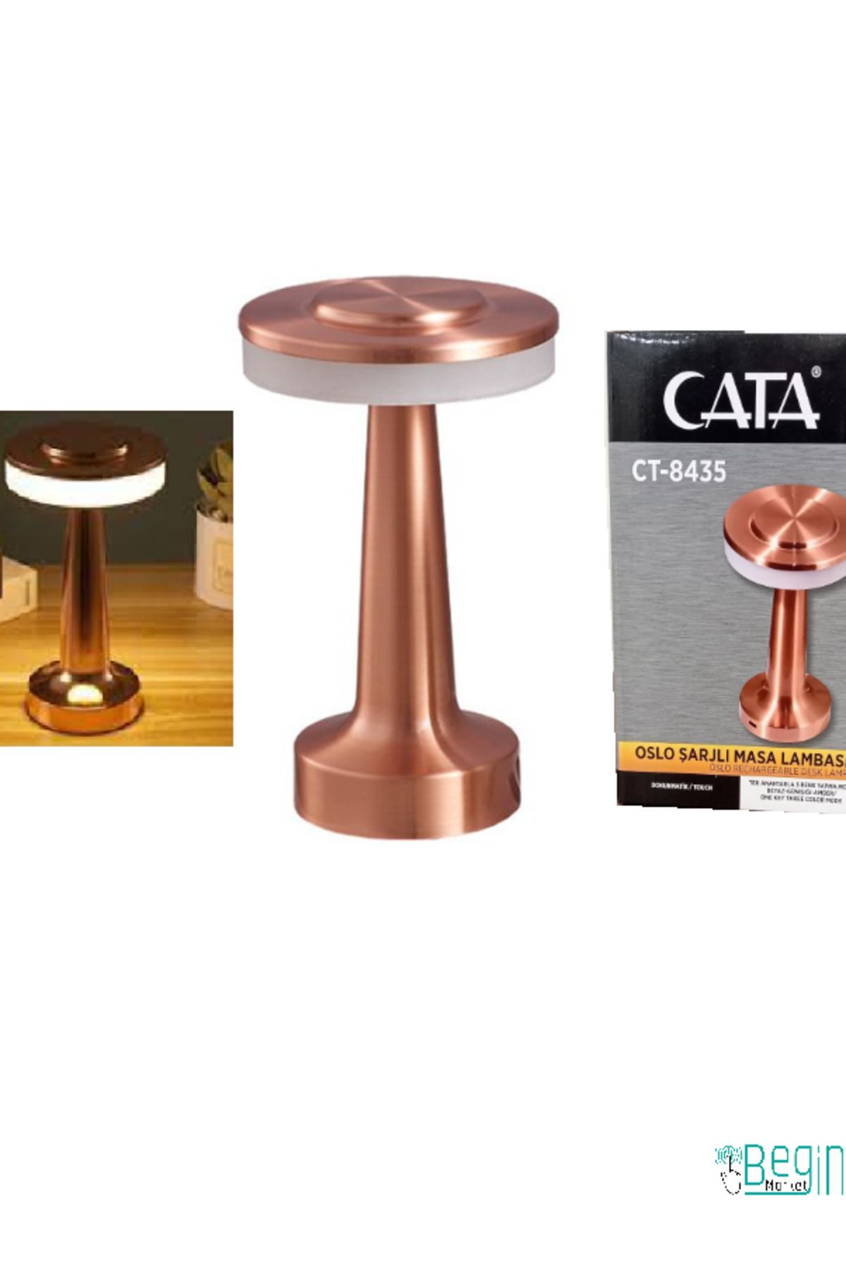 Cata Ct-8435 Oslo Şarjlı Dokunmatik Masa Lambası