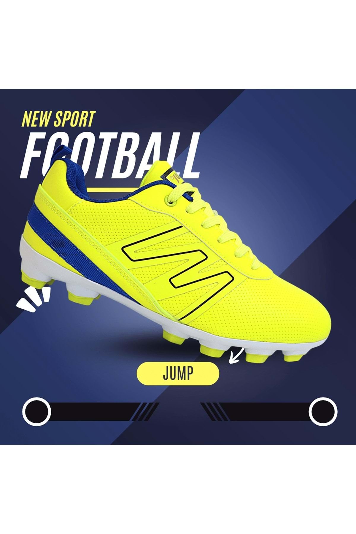 Jump 1748-28843 Bağcıklı Çim Saha Futbol Ayakkabısı SARI