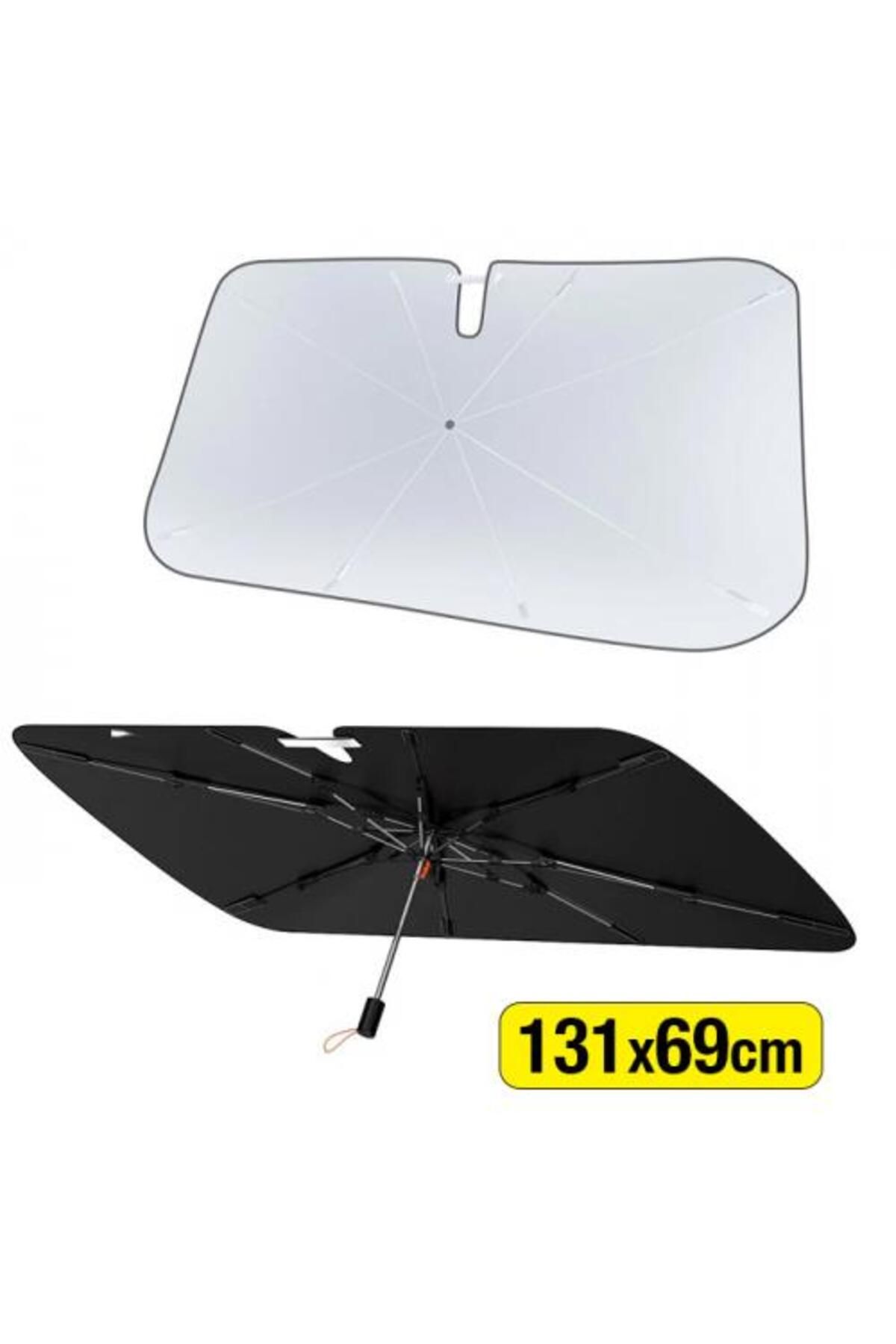 Baseus Isı Yalıtımlı Çantalı Araç Içi Ön Cam Güneşlik Şemsiyesi 131cm*79cm Araç Güneş Koruyucu