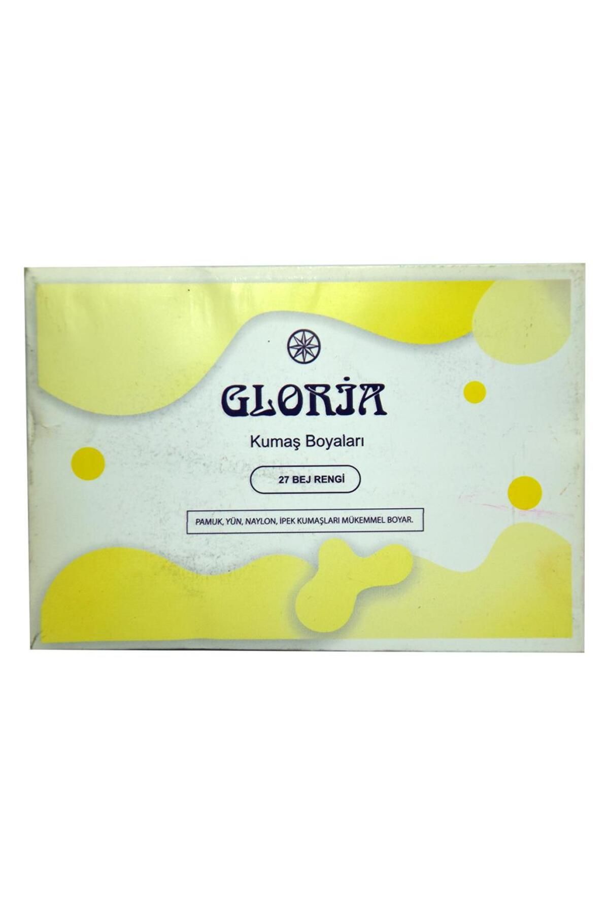Gloria 27 Bej Rengi Pamuk Yün Naylon I?pek Kumaş Boyası 10g Paket