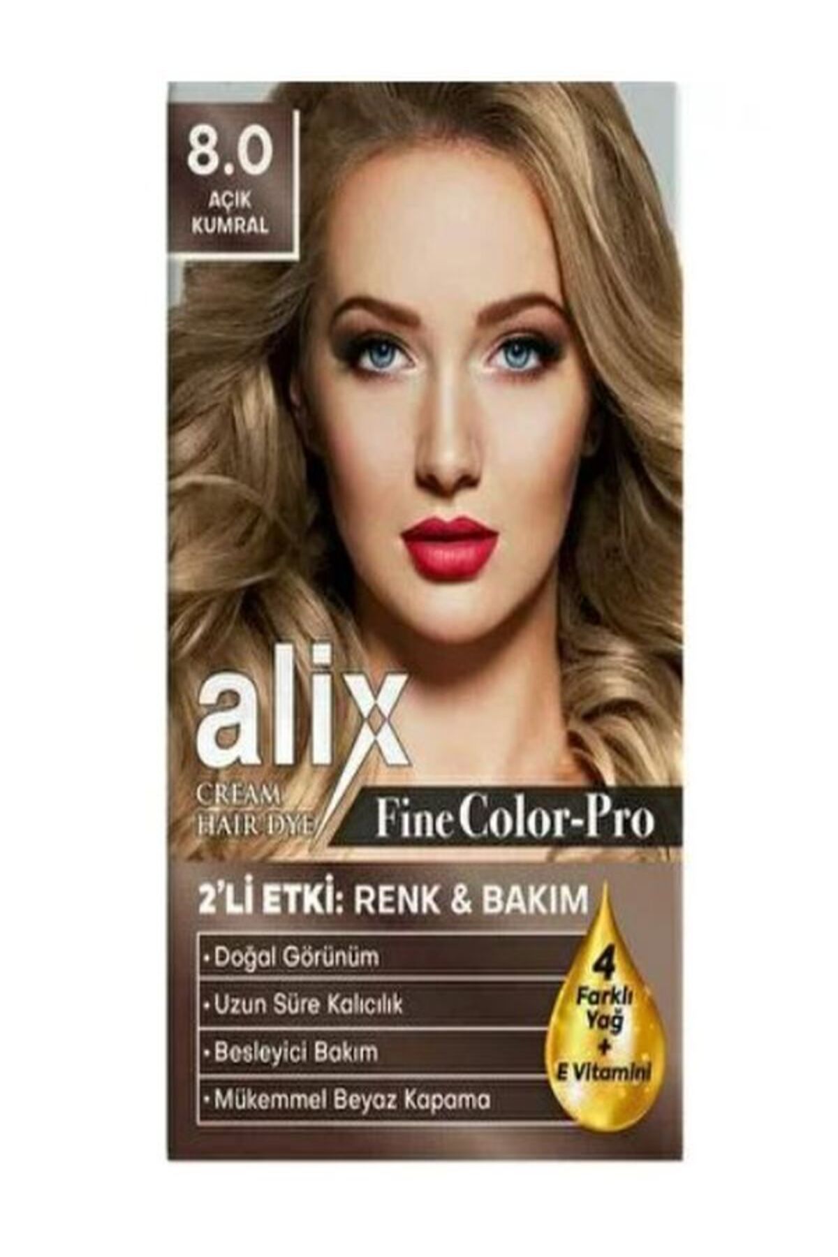 Alix Saç Boyası & Set Boya 8.0 Açık Kumral 50ml