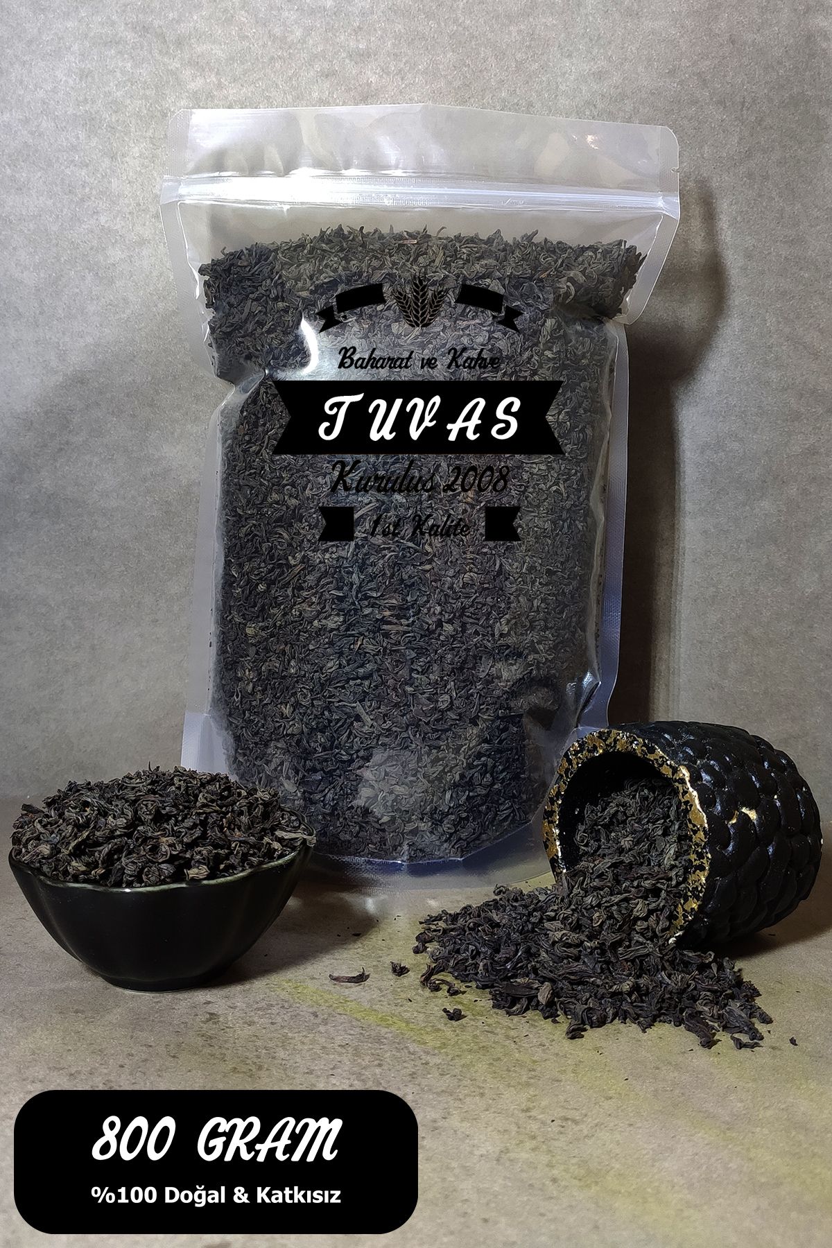 TUVAS BAHARAT İthal Seylan Sri Lanka Çayı - Siyah Yaprak Kaçak Çay 800 Gram