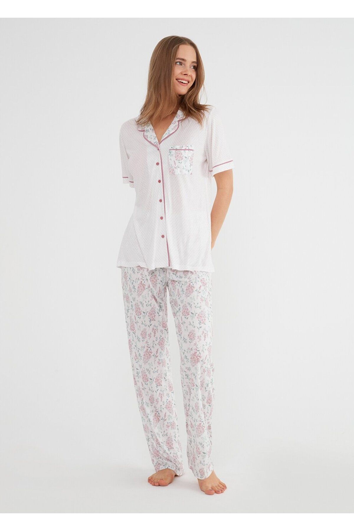 Suwen Rose Maskulen Pijama Takımı
