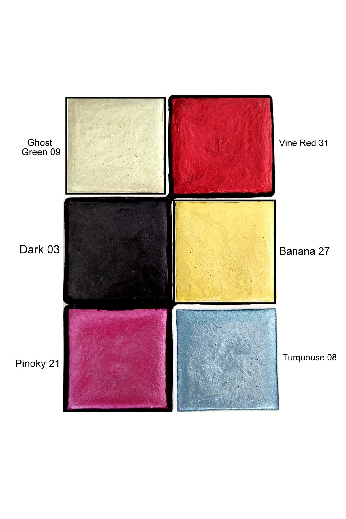 Sanathobi Metalik Yaldız Sulu Boya Seti 6 Renk - Profesyonel Sanatçı Boyası