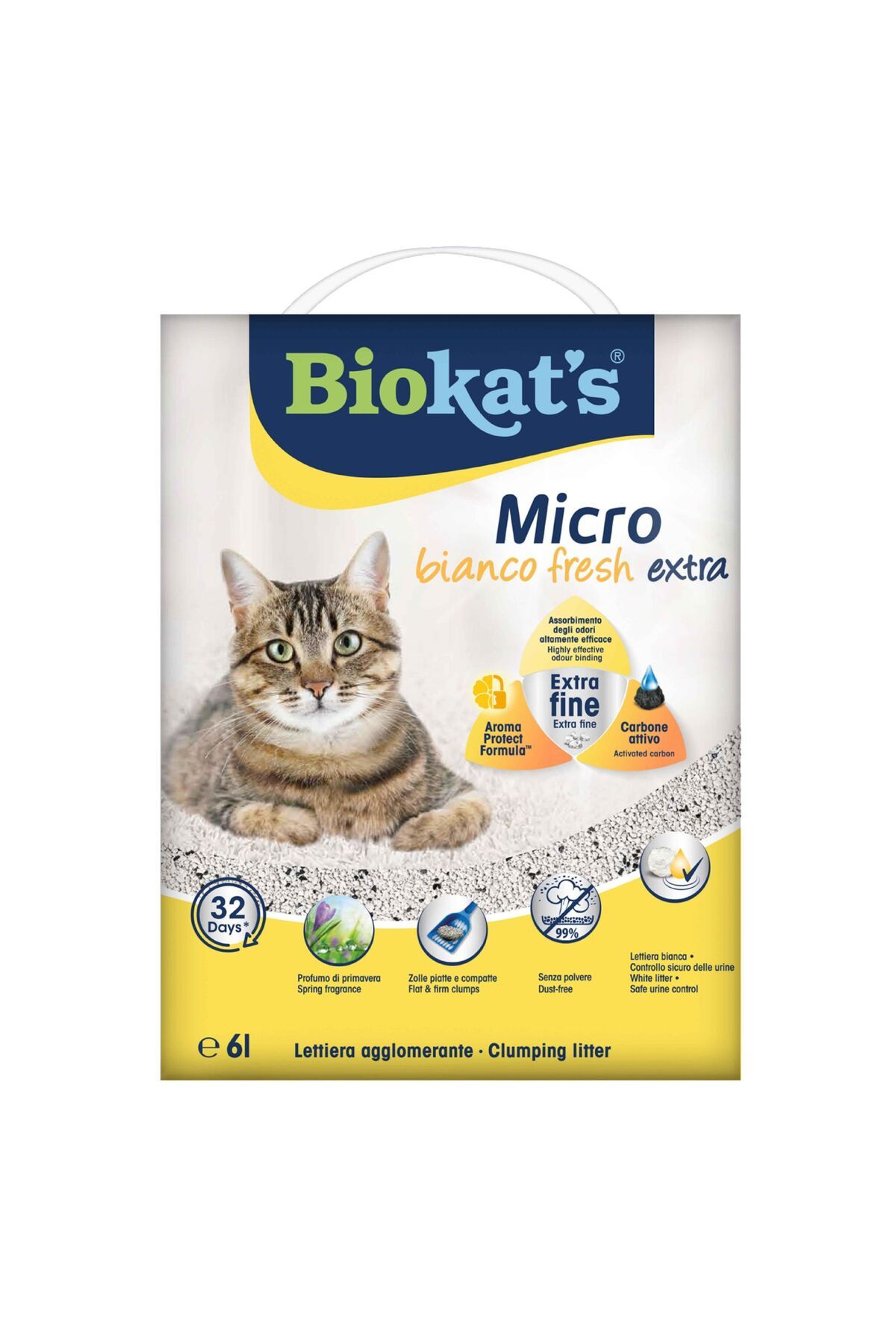 Biokat's Xmicro Bianco Fresh Extra, Topaklanan Kedi Kumu 6lt