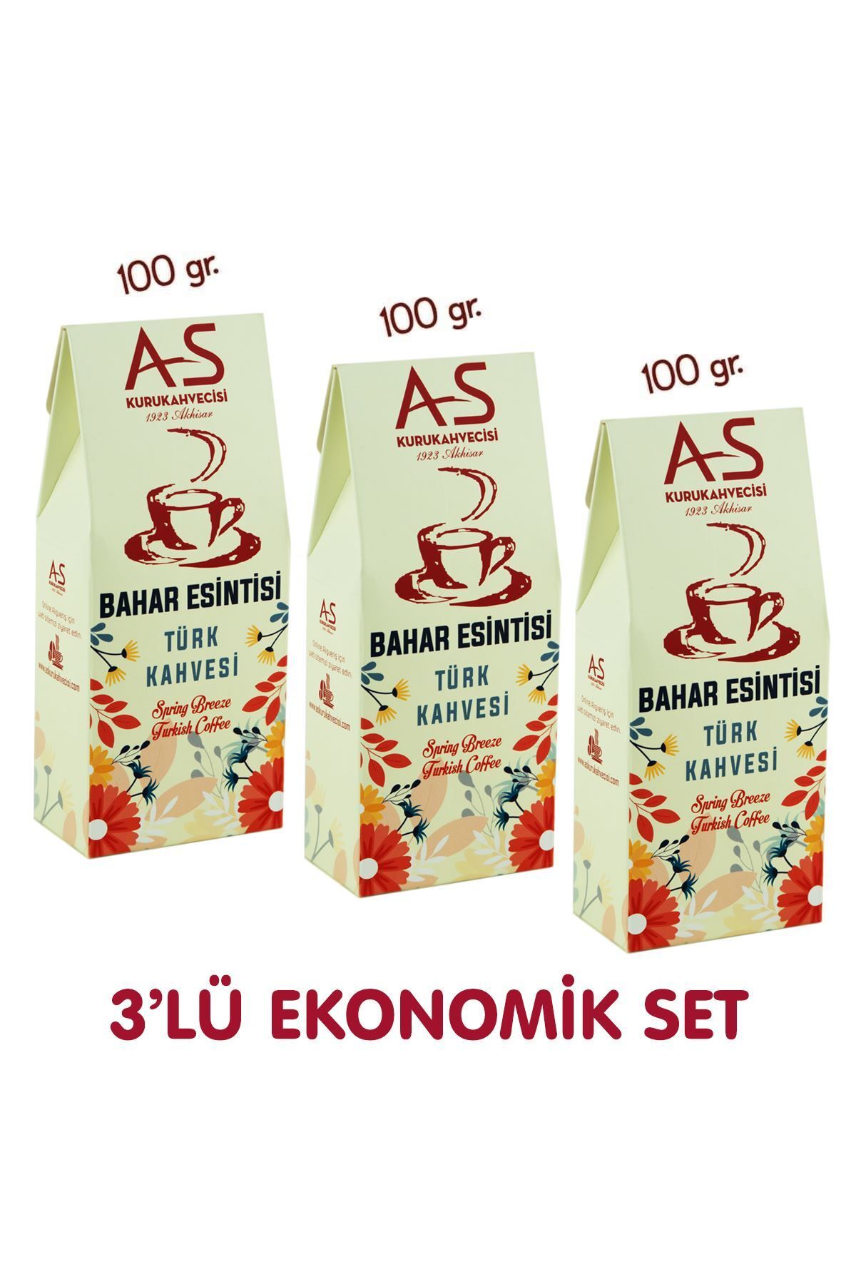 AS Kurukahvecisi 3'lü Bahar Esintisi Türk Kahvesi Ekonomik Set