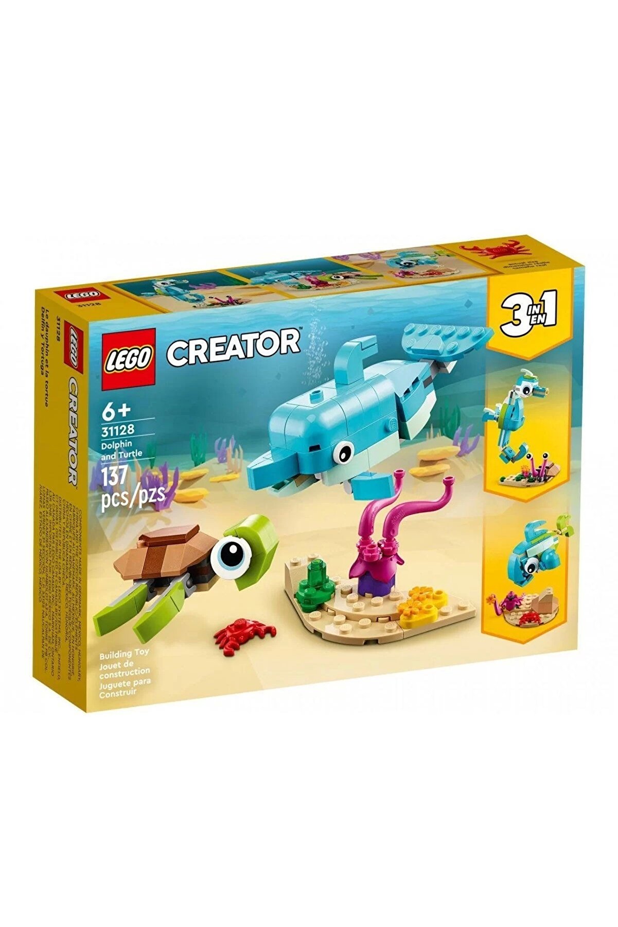 LEGO 31128 Creator Yunus Ve Kaplumbağa 3ü1 Arada,137 Parça 6 Yaş