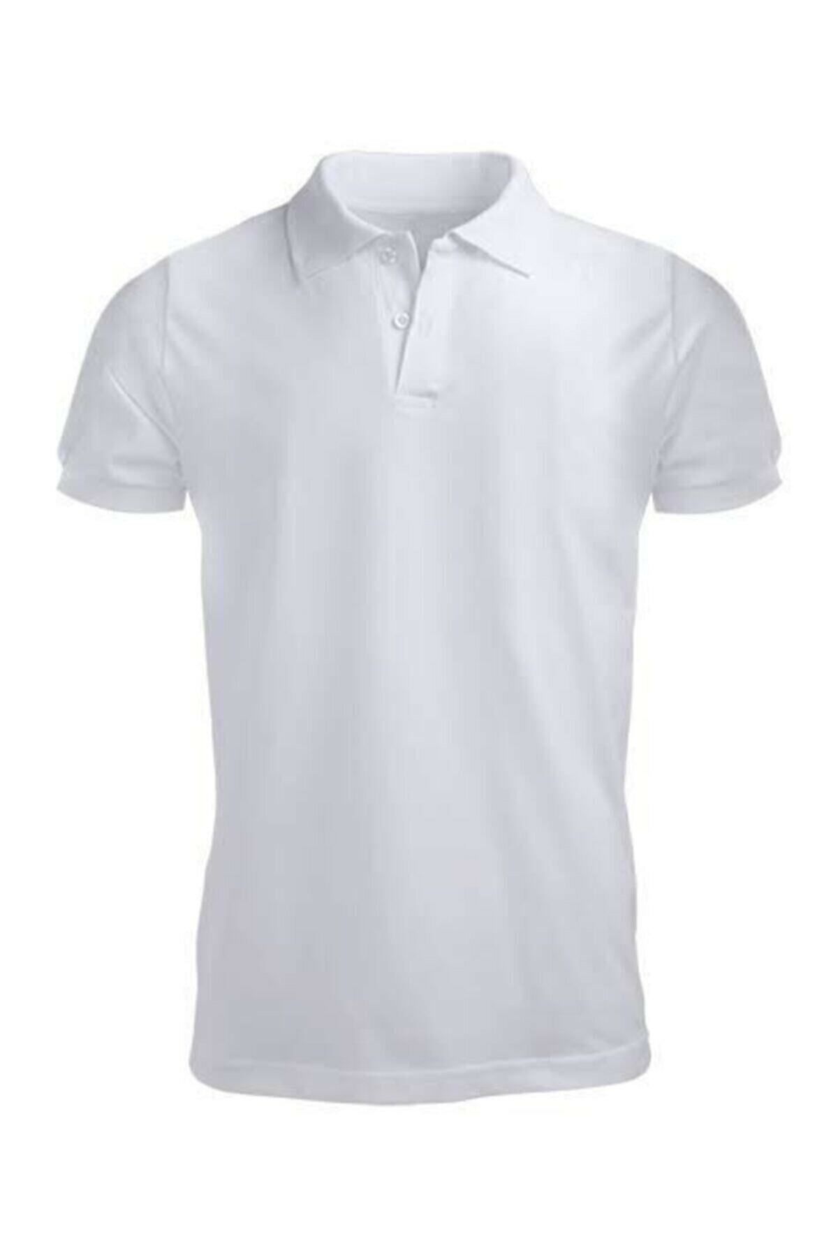 Kidsoo Unisex Beyaz Polo Yaka Okul Tişörtü