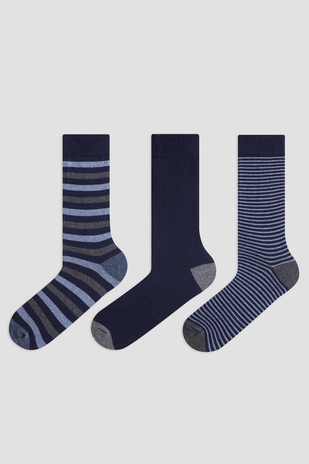 Penti Mavi Erkek Bold Line 3lü Soket Çorap