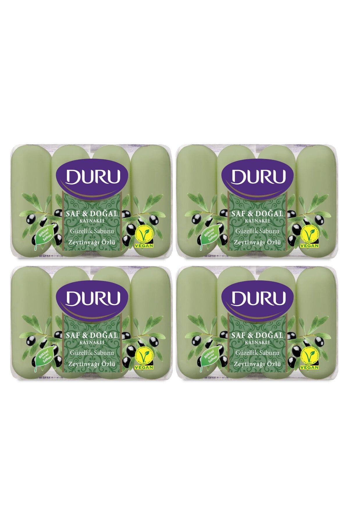 Duru Saf & Doğal Kaynaklı Zeytinyağı Özlü 16 Adet Güzellik Sabunu 4x280gr