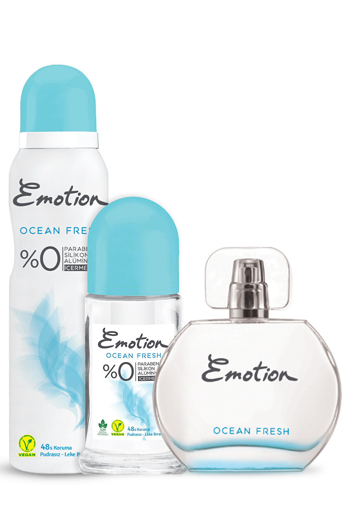 Emotion Ocean Fresh Edt Parfüm 50ml & Roll on 50ml & Deodorant 150Ml