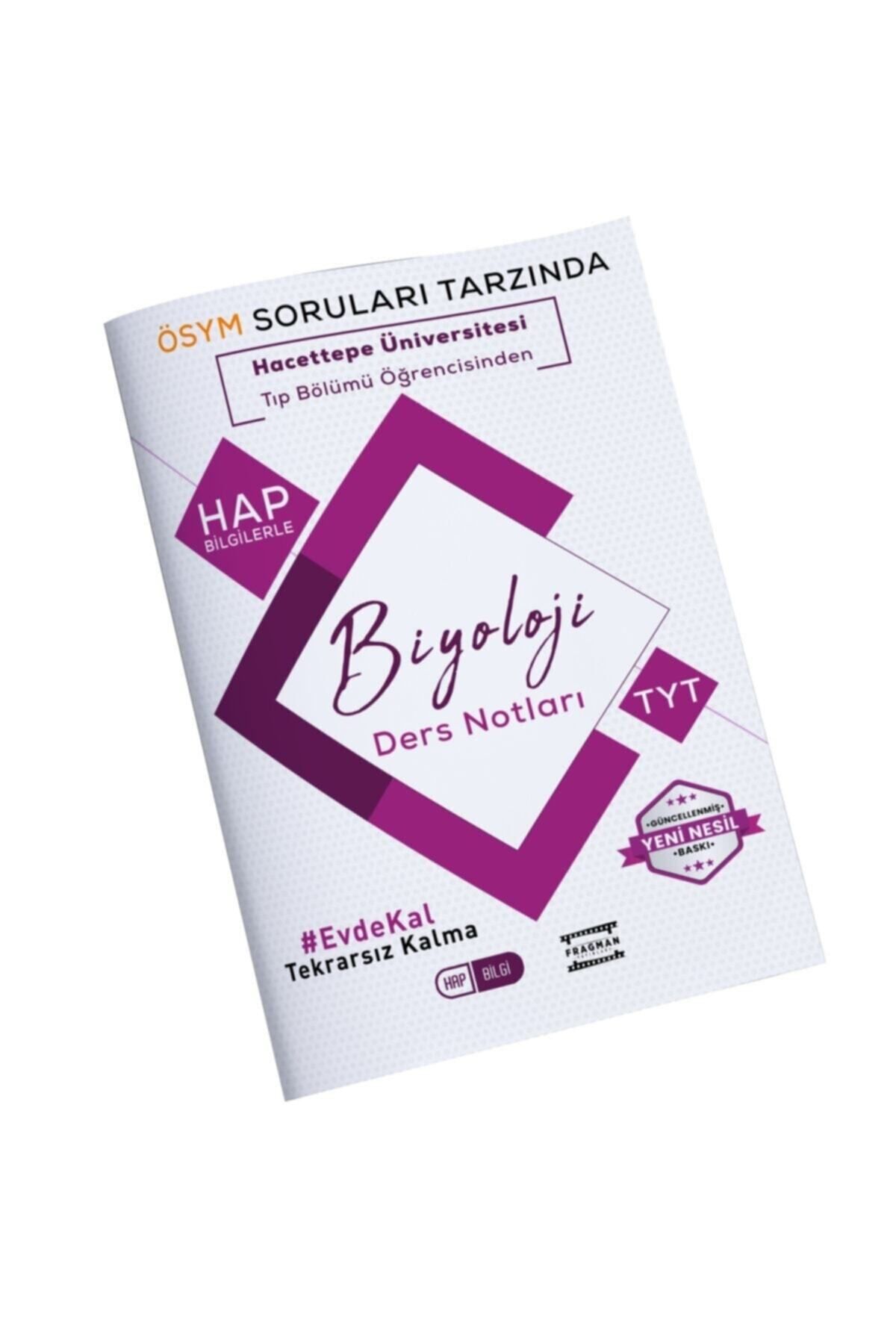 Fragman Yayınları Hacettepe Üniversitesi Öğrencisinden Tyt Biyoloji Hap Bilgi Ders Notları