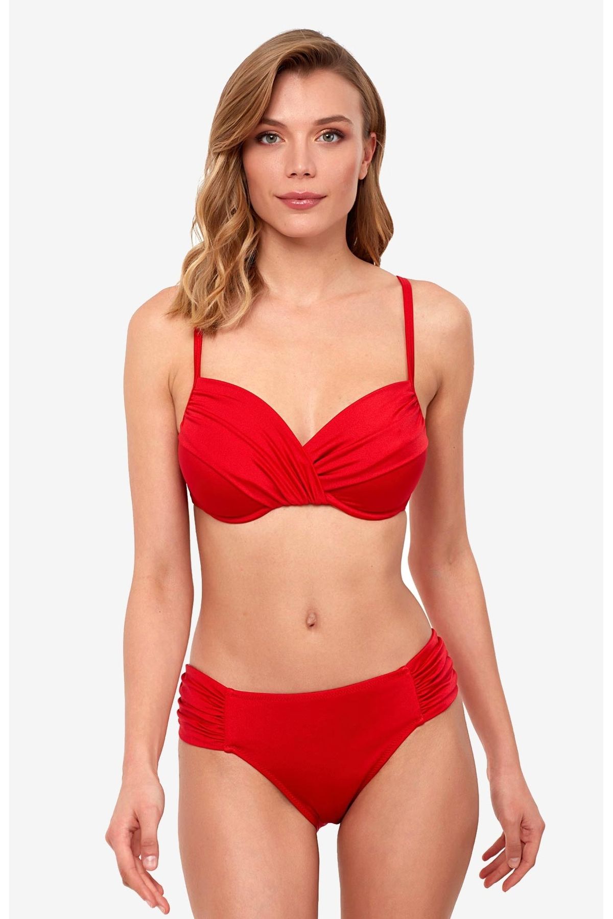 AYYILDIZ 40705 Kırmızı Toparlayıcı Bikini Takımı