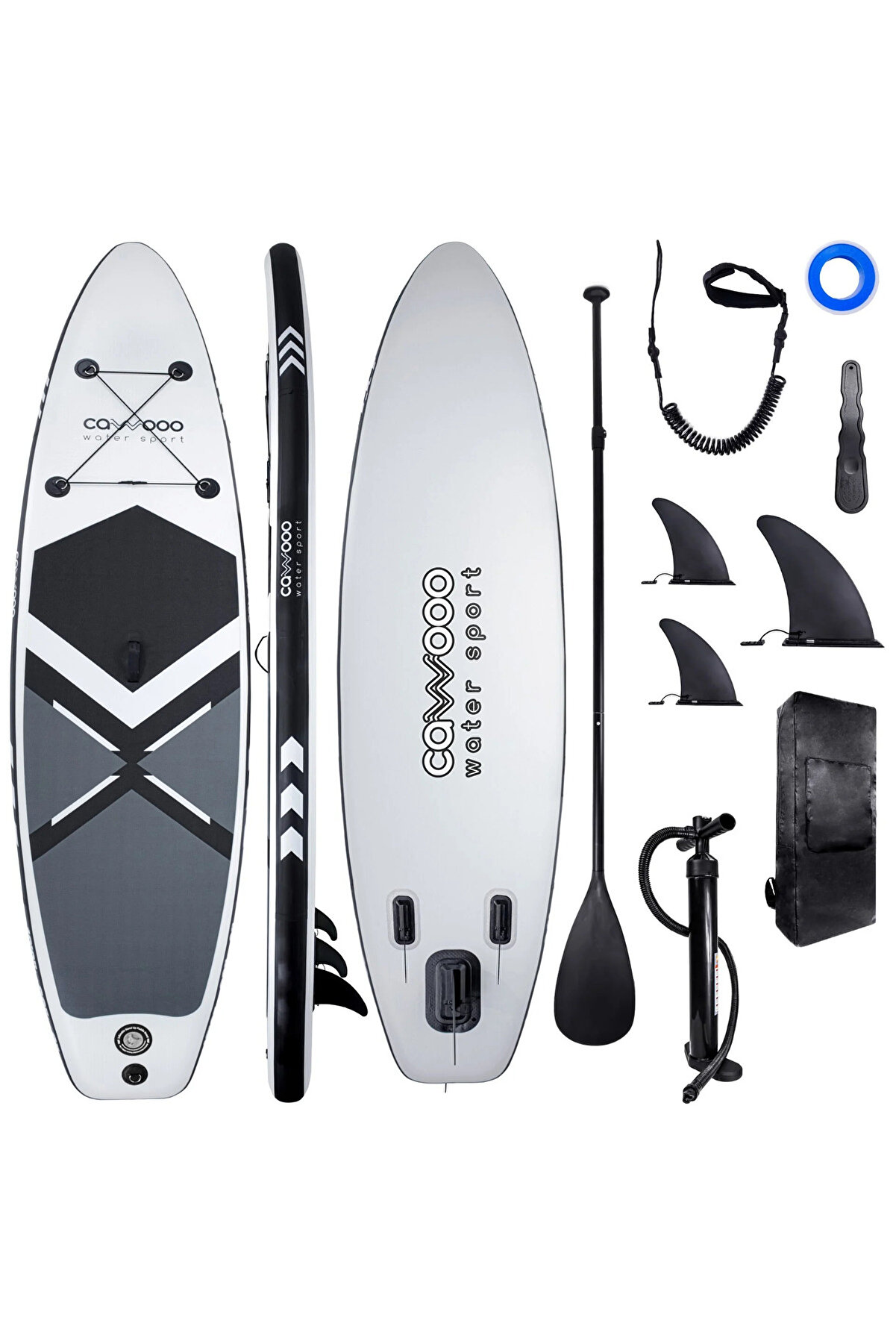 Cawooo Sup Şişme Sörf Tahtası Stand Up Paddle Board 80*320*15 Cm Beyaz