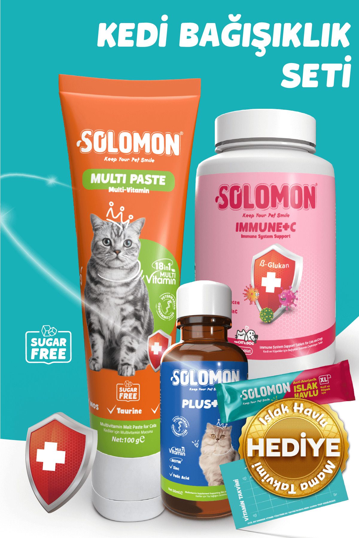 Solomon Kedi Bağışıklık Seti (multi Paste & Plus B & Immune C)