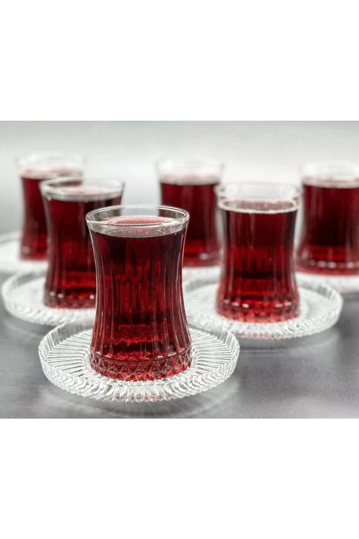 Paşabahçe Elysia Çay Bardağı Ve Ithal Çay Tabağı 12 Parça Fma141642 Fma07282