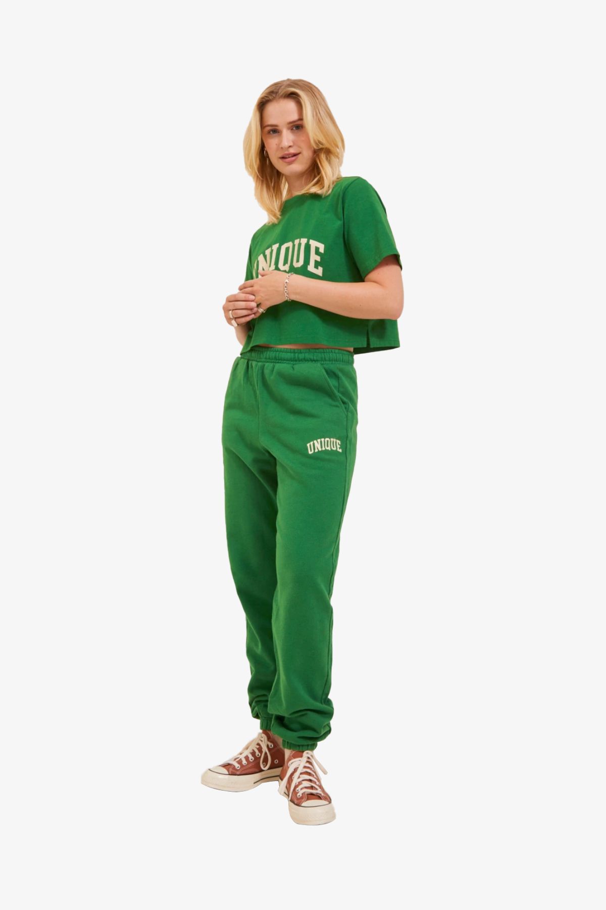 JJXX Jxjada Soft Rlx Hw Pants Swt Sn Kadın Yeşil Sweatshirt 12244364-green