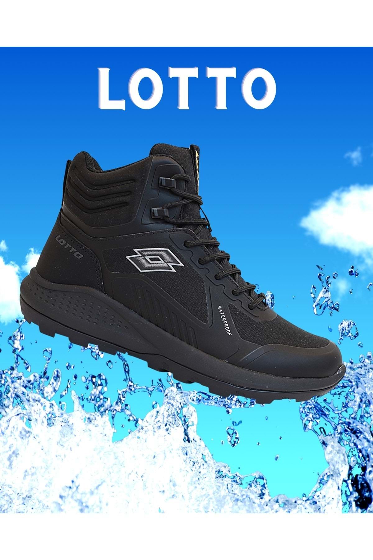Lotto 1771-Crowel Anatomik Tabanlı Waterproof Trekking Spor Bot SİYAH