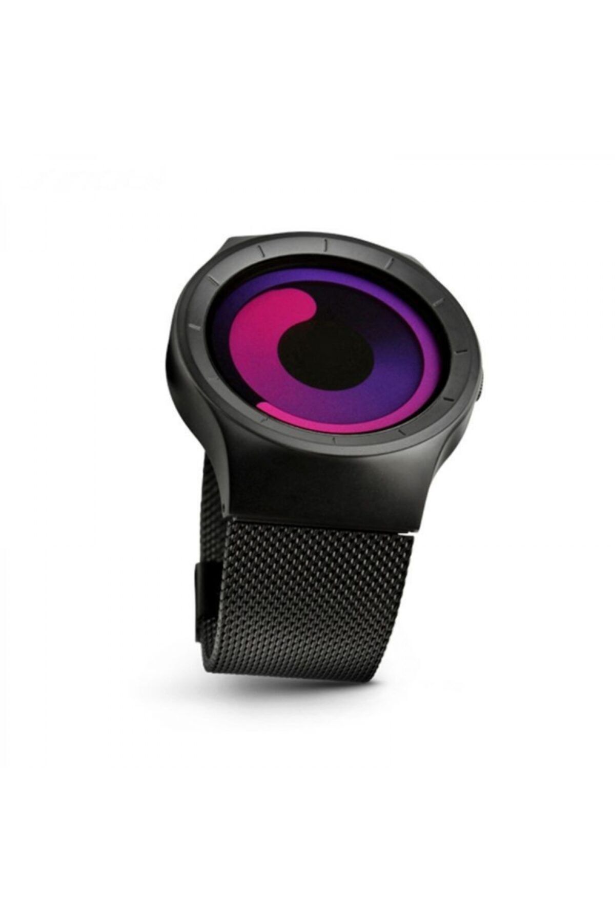 Cool Watch - Siyah Mat Kasa - Siyah Kordon Cool Galaxy S Mor Ekran Unisex Kol Saati