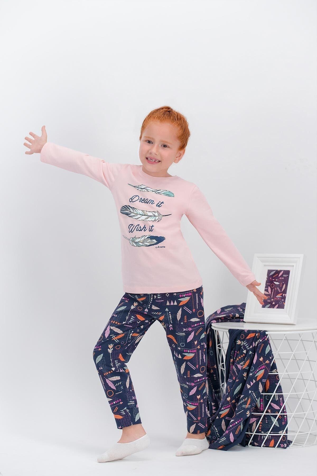 Arnetta Dream İnci Pembe Kız Çocuk Pijama Takımı