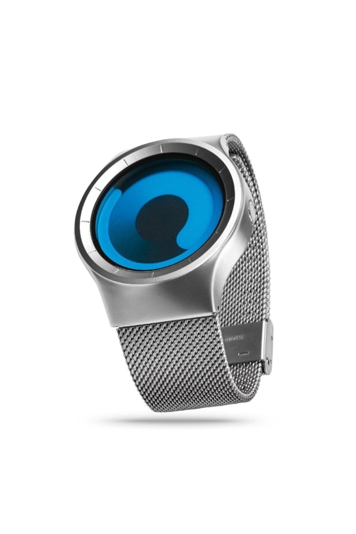 Cool Watch - Silver Shiny Kasa - Silver Kordon Cool Galaxy S Mavi Ekran Unisex Kol Saati