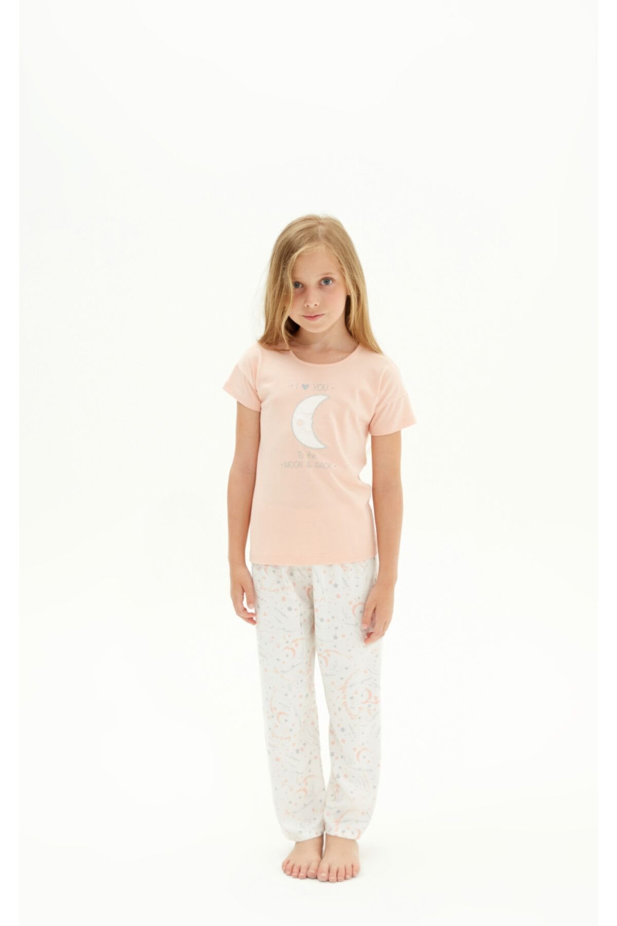 Blackspade Kız Çocuk Pijama Takımı 50580 - Somon Inci