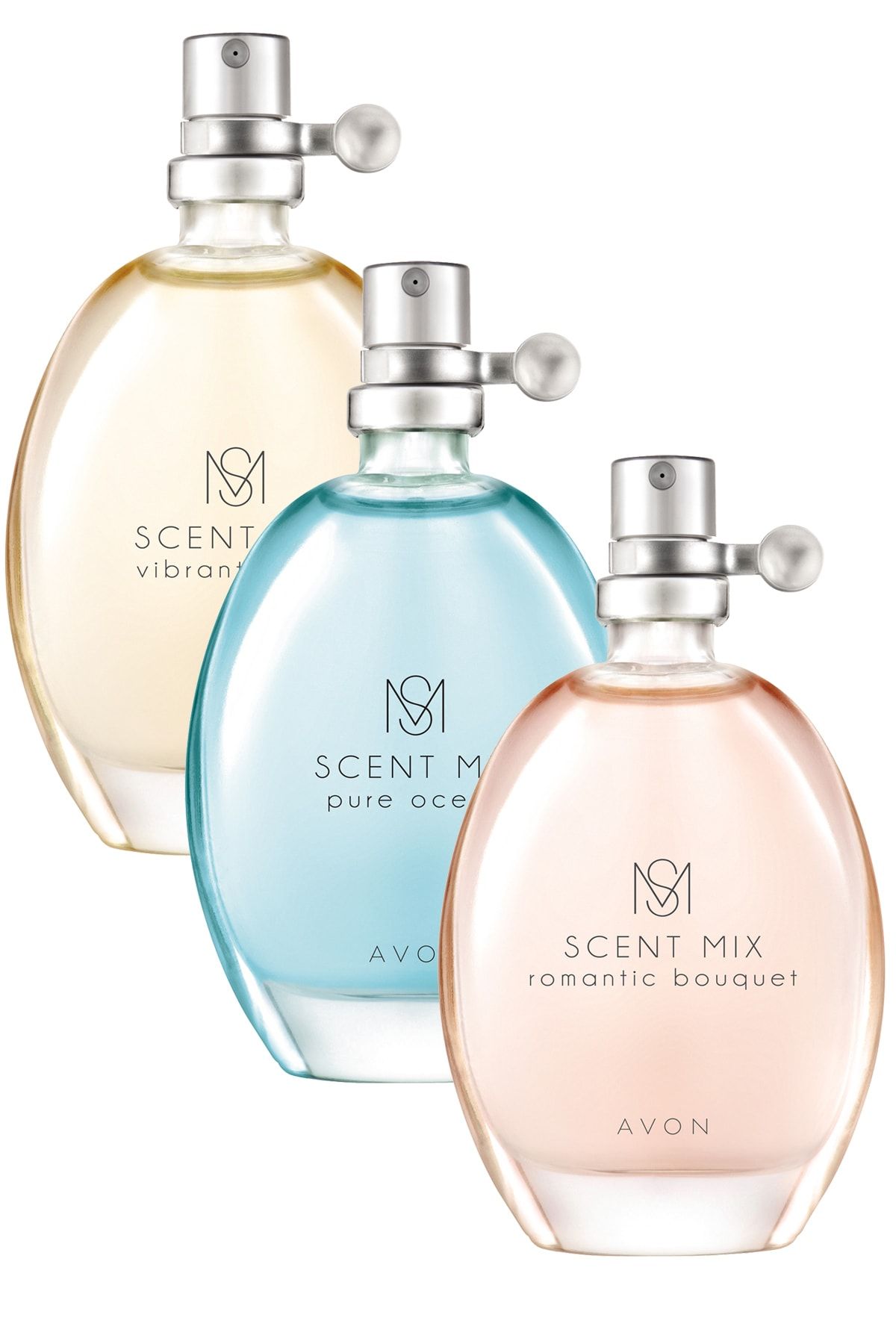 Avon Scent Mix Vibrant Fruity Romantic Bouquet Pure Ocean Parfüm Paketi