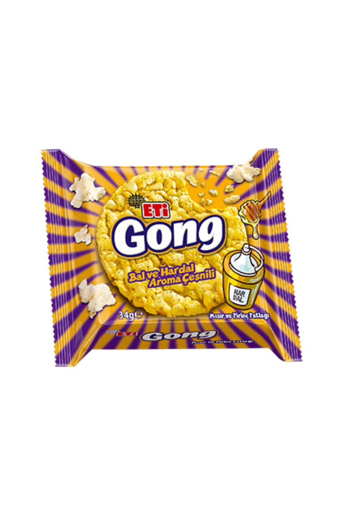 Eti Gong Bal Ve Hardal Aroma Çeşnili 34 G*18