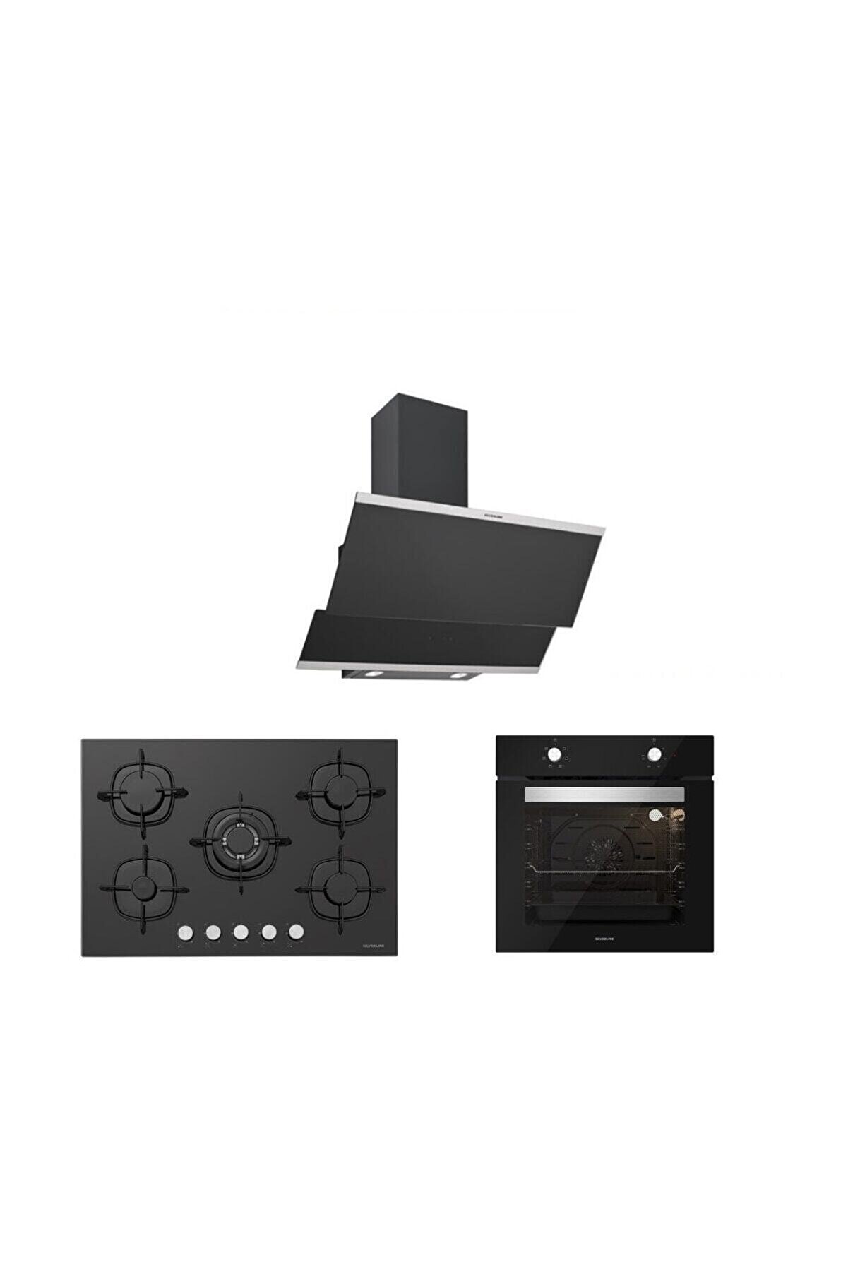 Siyah Cam Ankastre Set (3420 Classy 60121cs5365b01121bo6501b01)