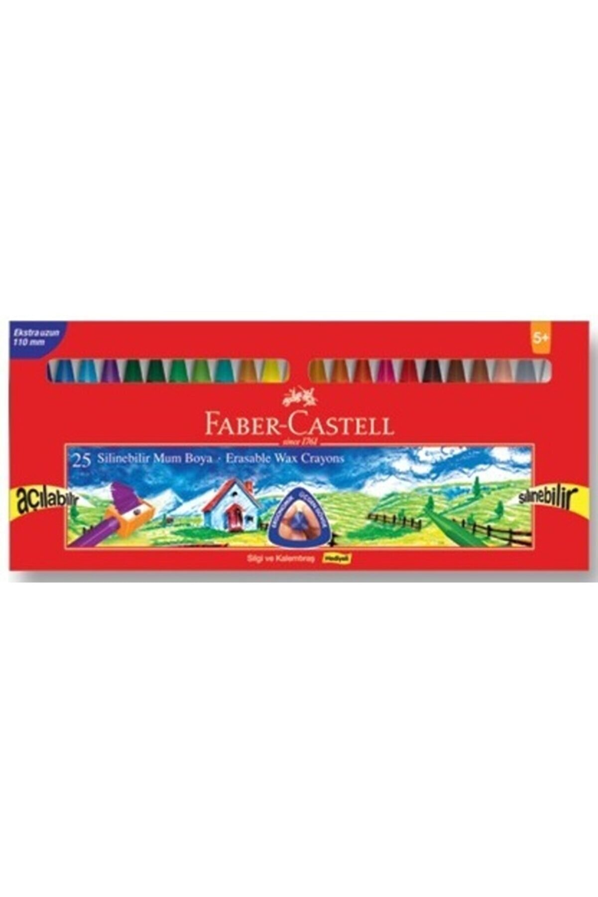 Faber Castell Cray On Wax 25'li Silinebilir Mum Boya