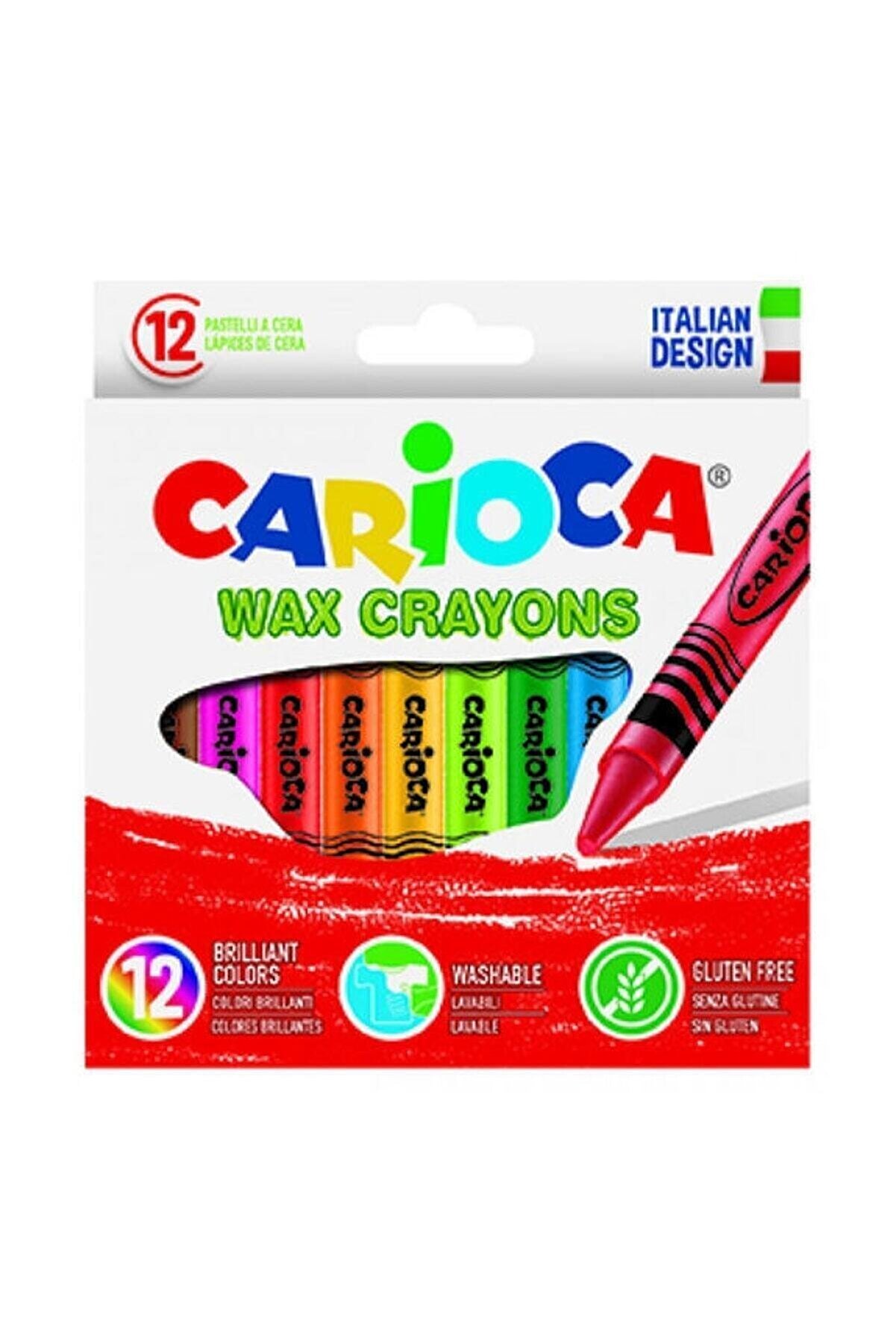 Carioca Wax Crayons Yıkanabilir Pastel Boya Kalemi 12'li
