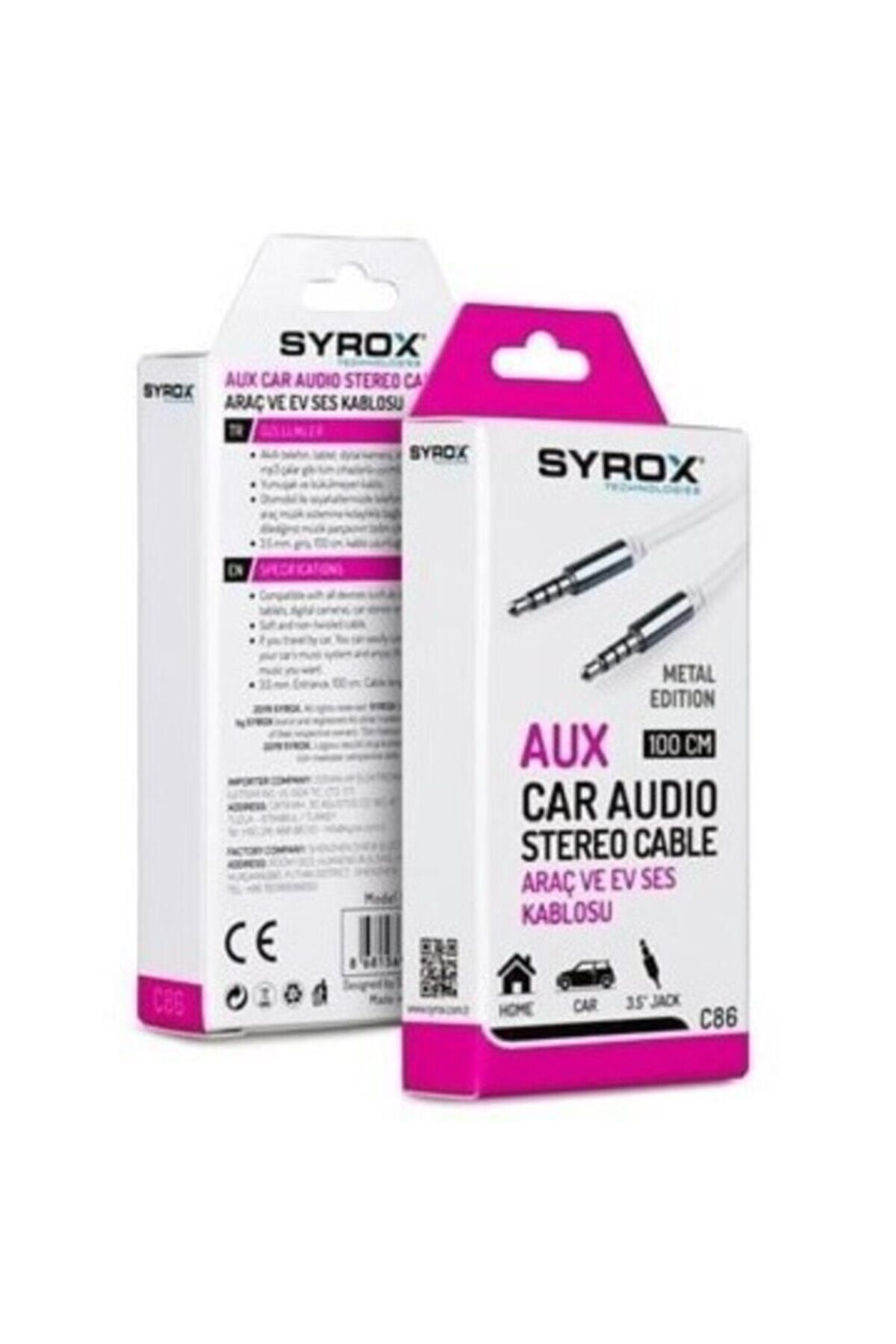 Syrox Syx-c86 Aux Audio Ses Kablosu